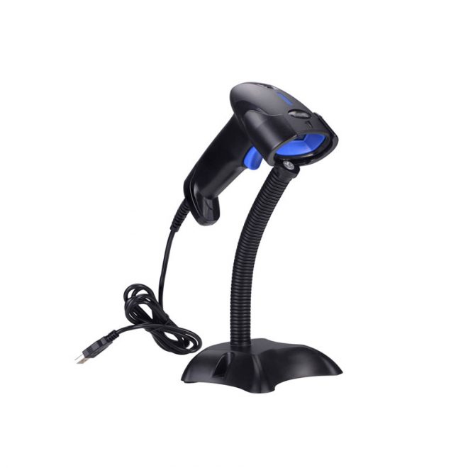 USB barcode scanner with stand